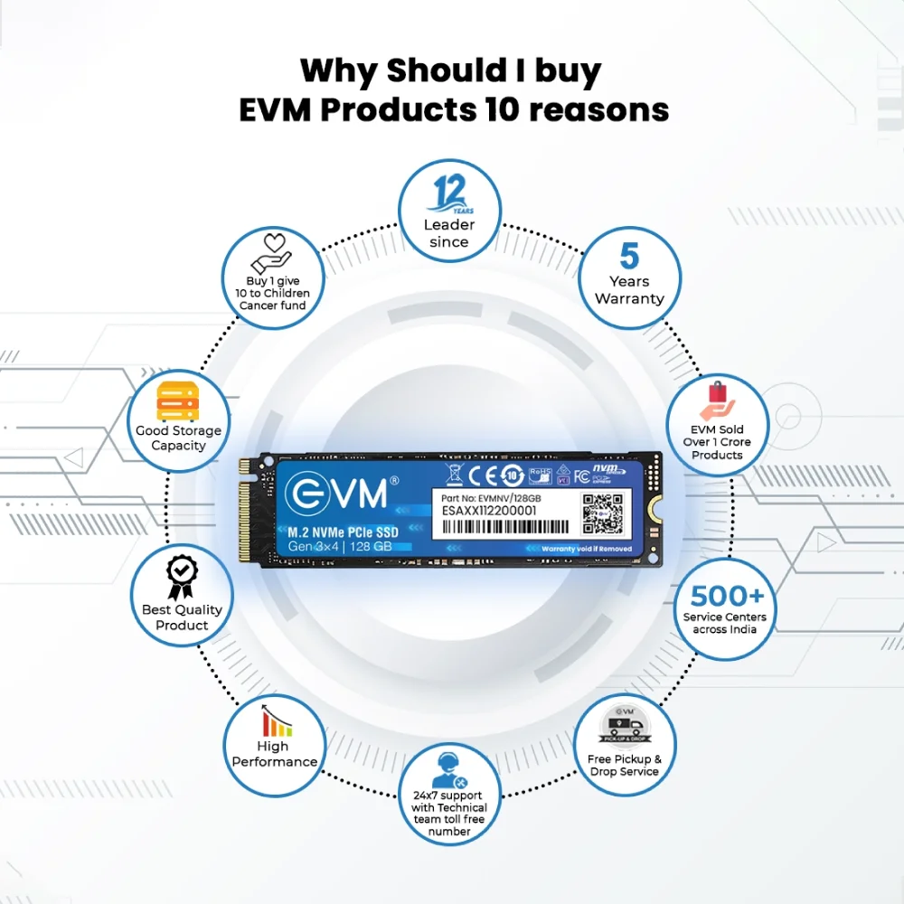 EVM Internal SSD 128GB NVMe view 5